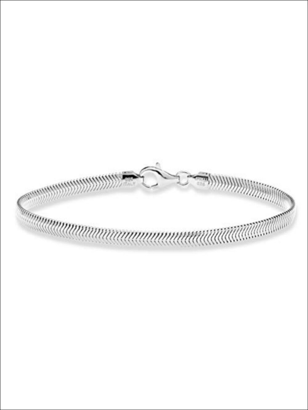 Italian 925 Sterling Silver Snake Chain Bracelet 7.5 Inch Unisex
